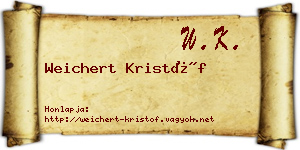 Weichert Kristóf névjegykártya